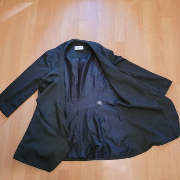 Calvin Klein Draped Ruffle Open Front Blazer Jacket - 8 - Picture 4 of 6